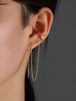 1 Pair Simple Style Solid Color Mesh Copper Drop Earrings sku image 2
