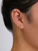 1 Pair Simple Style Solid Color Mesh Copper Drop Earrings sku image 4