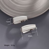 1 Pair Xuping Simple Style Geometric Plating Alloy Copper Alloy 18k Gold Plated White Gold Plated Earrings main image 3