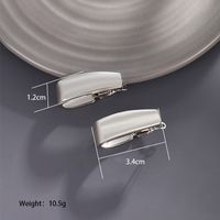 1 Pair Xuping Simple Style Geometric Plating Alloy Copper Alloy 18k Gold Plated White Gold Plated Earrings sku image 1