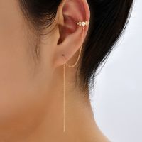 1 Pair Simple Style Solid Color Mesh Copper Drop Earrings sku image 1