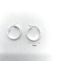 1 Pair Simple Style Commute Solid Color Plating Stainless Steel Silver Plated Earrings main image 2
