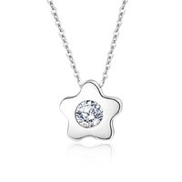 Simple Style Flower Sterling Silver Plating Inlay Zircon Pendant Necklace main image 6