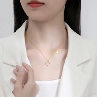 Elegant Simple Style Heart Shape Sterling Silver Plating Inlay Zircon Pendant Necklace main image 5