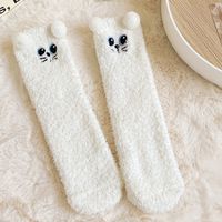 Femmes Mignon Style Simple Dessin Animé Ours Polyester Broderie Crew Socks Une Paire sku image 12