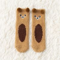 Femmes Mignon Style Simple Dessin Animé Ours Polyester Broderie Crew Socks Une Paire sku image 11