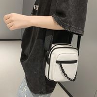 Women's Pu Leather Solid Color Classic Style Square Zipper Shoulder Bag main image 4