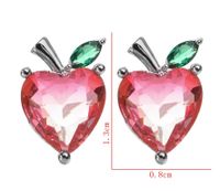 1 Pair Ig Style Heart Shape Plating Inlay Copper Zircon White Gold Plated Ear Studs main image 2