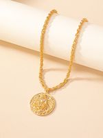 Simple Style Solid Color Alloy Plating Gold Plated Women's Pendant Necklace main image 6