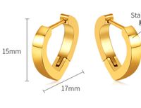 1 Paar Einfacher Stil Herzform Rostfreier Stahl Ohrringe main image 2