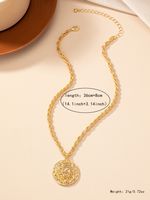 Simple Style Solid Color Alloy Plating Gold Plated Women's Pendant Necklace main image 2