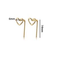 1 Pair Simple Style Heart Shape Plating Sterling Silver Silver Plated Ear Studs main image 2