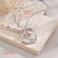 Stainless Steel 18K Gold Plated Modern Style Simple Style Polishing Plating Heart Shape Necklace sku image 9