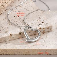 Stainless Steel 18K Gold Plated Modern Style Simple Style Polishing Plating Heart Shape Necklace sku image 2