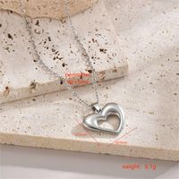 Stainless Steel 18K Gold Plated Modern Style Simple Style Polishing Plating Heart Shape Necklace sku image 1