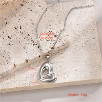 Stainless Steel 18K Gold Plated Modern Style Simple Style Polishing Plating Heart Shape Necklace sku image 5