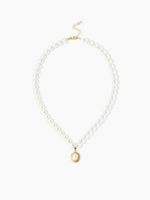 Style Simple Rond Acier Inoxydable Shell Perles Perlé Placage Perles Artificielles Obsidienne Plaqué Or 18K Femmes Pendentif main image 6