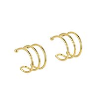 1 Pair Simple Style Solid Color Plating Sterling Silver Silver Plated Ear Cuffs sku image 1