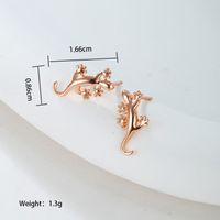 1 Pair Xuping Simple Style Animal Copper Alloy 18k Gold Plated White Gold Plated Ear Studs main image 2