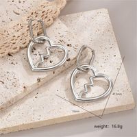 1 Pair Simple Style Commute Heart Shape Polishing Plating Stainless Steel 18K Gold Plated Drop Earrings sku image 8