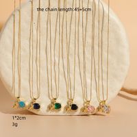 Elegant Classic Style Elephant Copper Irregular Plating Inlay Zircon 14k Gold Plated Pendant Necklace main image 3