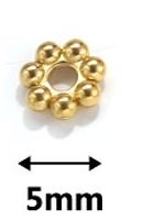 1 Piece Diameter 3mm Diameter 5mm Diameter 6 Mm Hole 1~1.9mm Stainless Steel 18K Gold Plated Solid Color Spacer Bars sku image 7