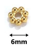 1 Piece Diameter 3mm Diameter 5mm Diameter 6 Mm Hole 1~1.9mm Stainless Steel 18K Gold Plated Solid Color Spacer Bars sku image 8