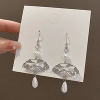 1 Pair Chinoiserie Clouds Plating Hollow Out Alloy Silver Plated Drop Earrings main image 4