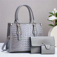 Women's Large Pu Leather Solid Color Classic Style Square Zipper Handbag sku image 5