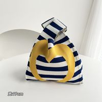 Women's Medium Cotton Heart Shape Vacation Streetwear Square Open Handbag sku image 13