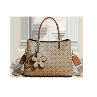 Women's Large Pu Leather Plaid Vintage Style Square Zipper Handbag main image 3