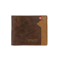 Men's Solid Color Pu Leather Open Wallets sku image 11