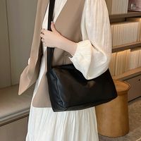 Women's Medium Pu Leather Solid Color Streetwear Square Zipper Shoulder Bag main image 5