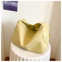 Women's Medium Pu Leather Solid Color Streetwear Square Zipper Shoulder Bag sku image 3