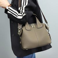 Women's Pu Leather Solid Color Vintage Style Classic Style Round Zipper Handbag main image 4