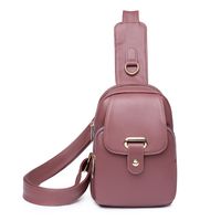 Women's Streetwear Solid Color Pu Leather Waist Bags sku image 6