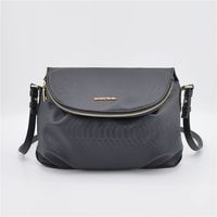 Women's Large Pu Leather Solid Color Vintage Style Square Zipper Ruched Bag sku image 3