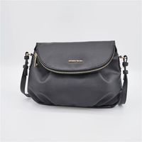 Women's Large Pu Leather Solid Color Vintage Style Square Zipper Ruched Bag sku image 2