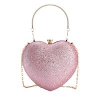 Women's Small Pu Leather Heart Shape Streetwear Heart-shaped Lock Clasp Evening Bag main image 2