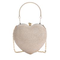 Women's Small Pu Leather Heart Shape Streetwear Heart-shaped Lock Clasp Evening Bag sku image 1
