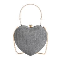Women's Small Pu Leather Heart Shape Streetwear Heart-shaped Lock Clasp Evening Bag sku image 2