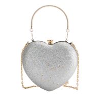 Women's Small Pu Leather Heart Shape Streetwear Heart-shaped Lock Clasp Evening Bag sku image 7