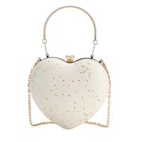 Women's Small Pu Leather Heart Shape Streetwear Heart-shaped Lock Clasp Evening Bag sku image 8