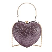 Women's Small Pu Leather Heart Shape Streetwear Heart-shaped Lock Clasp Evening Bag sku image 13