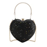 Women's Small Pu Leather Heart Shape Streetwear Heart-shaped Lock Clasp Evening Bag sku image 10