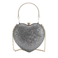 Women's Small Pu Leather Heart Shape Streetwear Heart-shaped Lock Clasp Evening Bag sku image 12