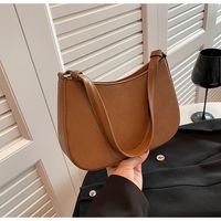 Women's Medium Pu Leather Solid Color Vintage Style Square Zipper Underarm Bag main image 5