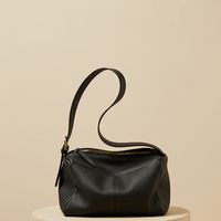 Women's Pu Leather Solid Color Classic Style Pillow Shape Zipper Shoulder Bag main image 5