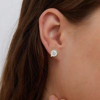 1 Pair Elegant Geometric Solid Color Inlay Copper Zircon Gold Plated Ear Cuffs main image 8