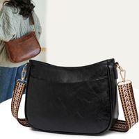 Women's Medium Pu Leather Color Block Basic Classic Style Square Zipper Shoulder Bag main image 4